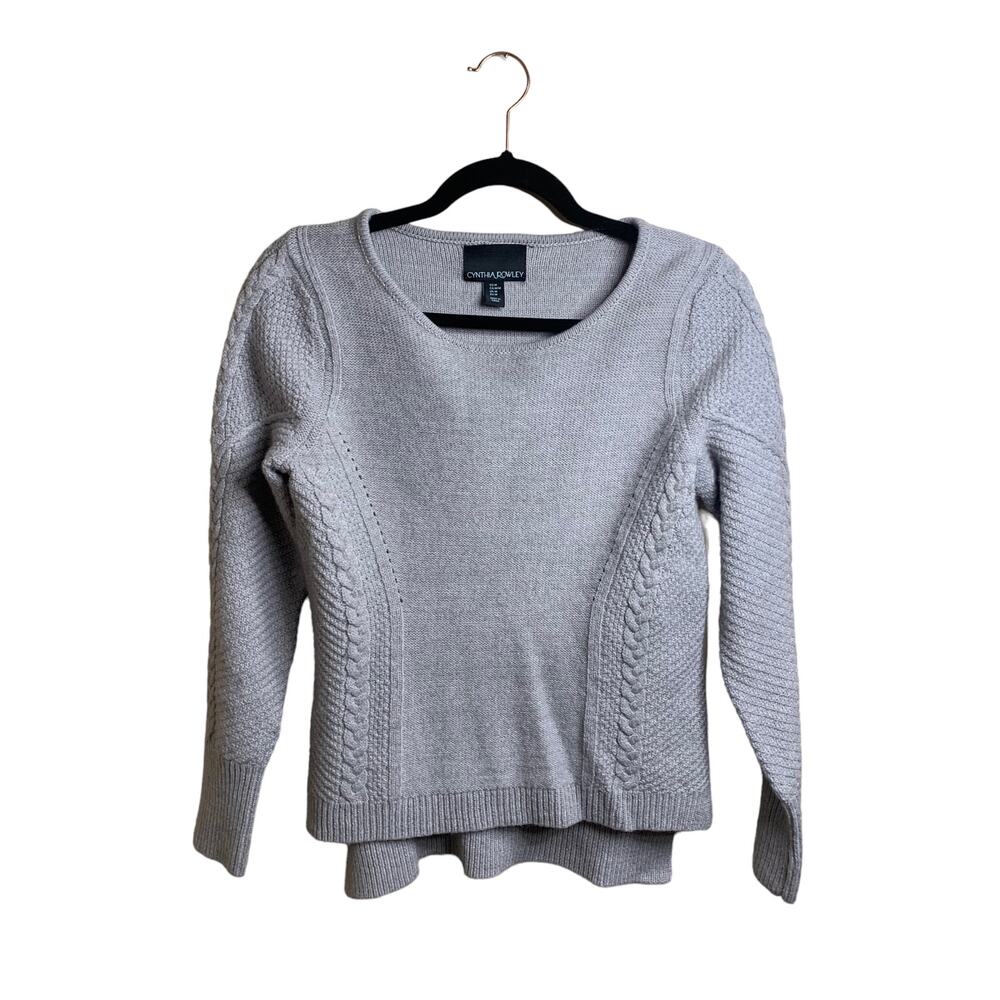 Cynthia Rowley - Gray Knit & Wool Blend Sweater - Size Med Top